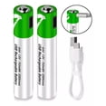 thumbnail image 1 of Paquete con 2 Pilas AAA 1.5v Recargables HYGE Usb C 750mWh Carga Rápida, 1 of 11