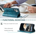 thumbnail image 5 of TECH CIRCLE Case For Galaxy S20 Ultra Case, Slim PU Leather Flip Folio Case Card Holders Kickstand Magnetic Shockproof Protective TPU Inner Wallet Cover for Samsung Galaxy S20 Ultra 6.9" 2020,Green, 5 of 7