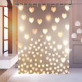 thumbnail image 2 of Valentine''s Day Shower Curtain, Bokeh Heart Wall Glitter Love Theme Romantic Bathroom Curtain Waterproof Fabric Machine Washable with Hooks, 36" Wx72 L, 2 of 6