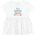 thumbnail image 3 of Inktastic Me Meemaw Loves Me Cute Girls Baby Dress, 3 of 5