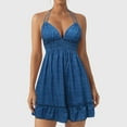 thumbnail image 4 of Vestido boho sin mangas con estampado floral y cuello en V para mujer: prenda ligera y transpirable para la playa y el verano informal, tallas S-XL, 4 of 8
