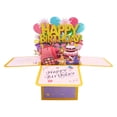 thumbnail image 1 of Less Than 5 Event & Party Up Card Sweet 3D Birthday Box for Adults and Kids with Envelopes Handmade Foldable Celebration Cards for Mom Dad Friend, 1 of 8