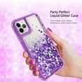 thumbnail image 6 of Noir Case for Apple iPhone 11, Hard Clear Glitter Liquid Waterfall Case Cover - Purple, 6 of 7