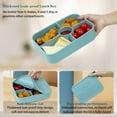 thumbnail image 4 of 4 Compartment Silicone Bento Box, Leakproof Bento Lunch Box with Sauce Compartment BPA-Free, Reusable Meal Prep Lunch Food Storage Containers for Adults, Microwave and Dishwasher Safe, 4 of 6