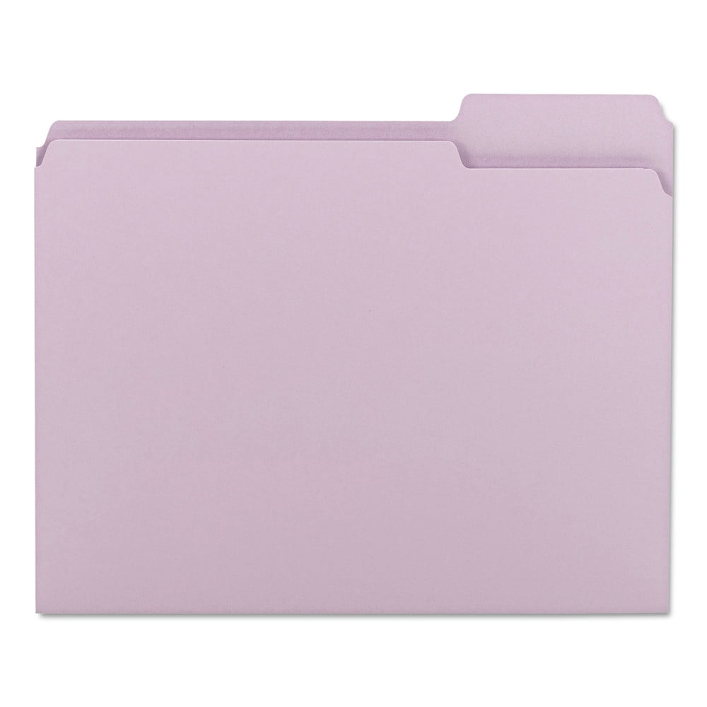 Smead Colored File Folders 1/3-Cut Tabs Letter Lavender 100/Box 12443
