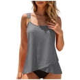 thumbnail image 1 of adviicd Modest Tankini Womens Flowy Tankini Tops Only - Modest Bathing Suit Loose Fit Swimsuit Swim Tops No Bottom 2026(Grey,XXL), 1 of 9