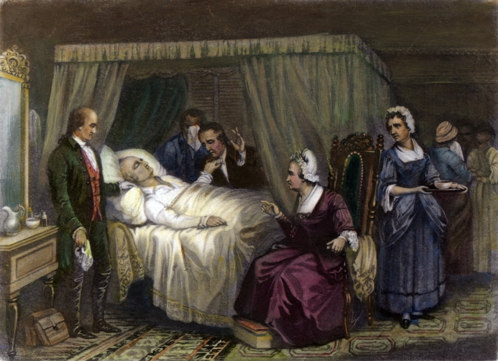 George Washington N1732 1799 First President Of The United States Washingtons Death Bed 