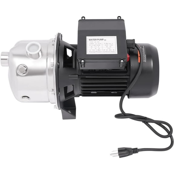 1200W Black Electric Water Pump,1Inch Submersible Water Pump with Flow Control and Pressure Switch,Ultra Quiet 1268GPH Portable Utility Pump for Fish Ponds,Gardens