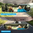 thumbnail image 2 of shiyou-Rear View Mirror, Panoramic Car Rearview Mirror Universal Interior Clip On Rear View Mirror to Reduce Blind Spot – Wide Angle – For Car SUV Trucks – Clear, 2 of 4
