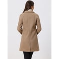 thumbnail image 4 of Abrigos de invierno raglán cruzados con solapa con muesca para mujer Caqui Oscuro XL, 4 of 6