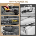 thumbnail image 4 of Villeston 133.8" 3-Seater Comfy Modular Sectional Sofa, U Shaped Couch with Deep Seat for Living Room(Velvet Gray), 4 of 9