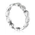 thumbnail image 2 of Emma Infinity Eternity Wedding Band Ring Silver Cz Women Ginger Lyne Collection, 2 of 5