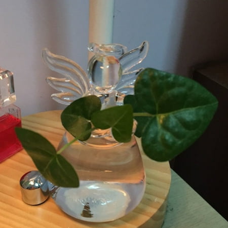 Angels Vases - Transparent Glass Home Decoration Furnishing Angel Shape Flower Plant Vase