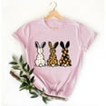 thumbnail image 4 of Cavosen Happy Easter Cute Tops for Women Short Sleeve Summer Bunny Print Pullover Blouse Crewneck Holiday Shirts Vacation Festival Tee Shirts Casual Dressy T Shirts Pink 2XL, 4 of 5