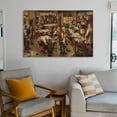 thumbnail image 6 of Pieter Bruegel Painting The Village Lawyer Or The Tax Collector's Office Art Prints Canvas Poster Poster Decorative Painting Canvas Wall Art Living Room Posters Bedroom Painting 12x18inch(30x45cm), 6 of 6