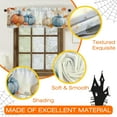 thumbnail image 3 of Fall Curtain Valances,Autumn Blue Pumpkin Semi Sheer Kitchen Windows Valances,Rod Pocket Short Window Treatment Light Filtering Decor Valances for Kitchen Living Room Bedroom Windows - 54"x18", 3 of 6