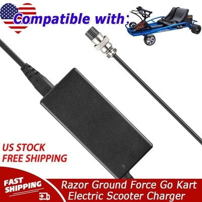 24V 2A AC Adapter Compatible with Razor Ground Force Go Kart Electric Power Supply