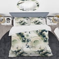 thumbnail image 2 of Designart "Harmonious Feng Shui" White Japanese Bedding Covert Set - Oriental Bed Set With 2 Shams, 2 of 5