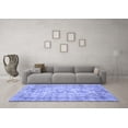 thumbnail image 3 of Ahgly Company Machine Washable Indoor Round Oriental Blue Asian Inspired Area Rugs, 4' Round, 3 of 4