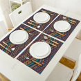 thumbnail image 4 of Africa Colorful Geometric Art Printed Kitchen Placemat Dining Table Mat Coaster Cotton Linen Pads Cup Mats Home r, 4 of 7