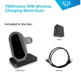 thumbnail image 3 of Techsmarter Wireless Charging Station Dock for iPhone + Apple Watch + AirPods. Compatible with iPhone 15, 14, 13, 12, 11, XR, XS, Watch 7, 6, 5, 4, 3,, 3 of 9