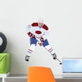 thumbnail image 1 of Hockey Defensive Player Silhouette Wall Decal Sticker, Wallmonkeys Peel & Stick Vinyl Graphic (18 in H x 15 in W), 1 of 4