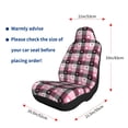 thumbnail image 4 of Naloa Heart Plaid Car Seat Covers 2PCs Front Car Seat Covers Universal fit for Most Cars SUVs and Trucks - 1, 4 of 5