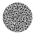 thumbnail image 4 of HAOXIT Black and Print Pattern Round Fitted Tablecloth with Elastic Edged Table Cover for Round Table 31-35, 4 of 8