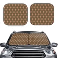 thumbnail image 2 of Yiaed Green and Pink Squares Print Car Front Windshield Sun Shade,Foldable Anti-UV Car Sunshade for Front Window for Most Vehicles-Small, 2 of 5