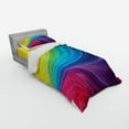 thumbnail image 2 of Ambesonne Colorful Bedding Set 3 Pcs, Abstract Smooth Lines, Twin, Multicolor, 2 of 2