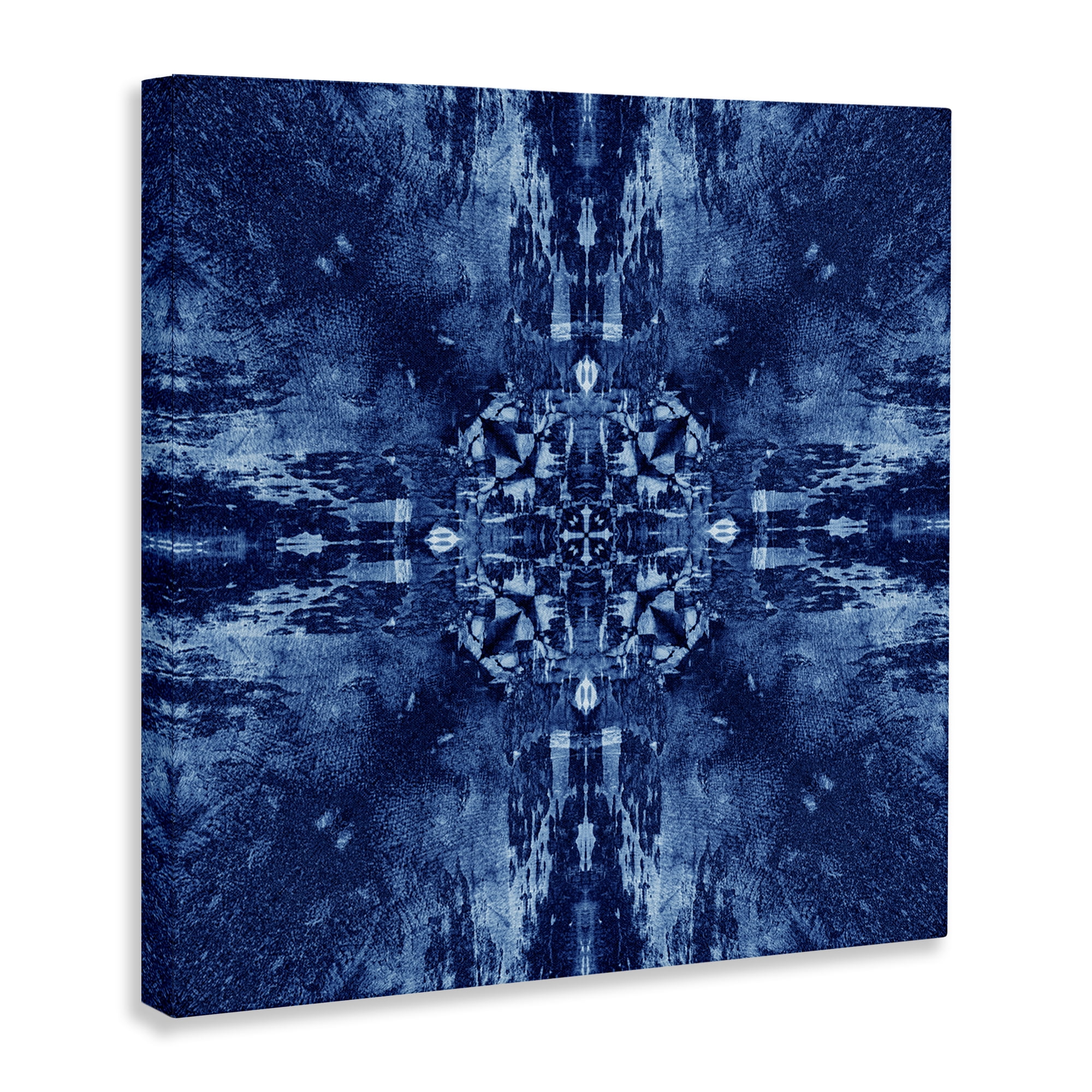 Stupell Industries Mosaic Tie Dye Motif Abstract Painting Wrapped Canvas Art Print Wall Art, 36 x 36