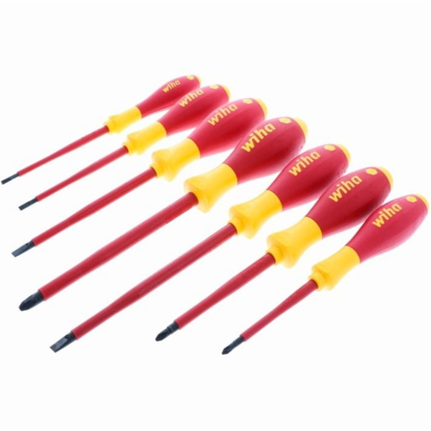 Wiha Insulated SoftFinish Slotted/Phillips Screwdriver Set (7 Piece Set)