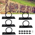 thumbnail image 2 of Feimier 5Pack 2inch Rope Support Holder Drop Ring Brackets Stainless Steel Decorative, Gardening Supplies, 2 of 7
