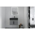 thumbnail image 6 of Nile 24" Gray Wood Floating Vanity with Black Top and Black Trim, 6 of 10
