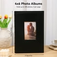 thumbnail image 6 of 4x6 Photo Album Holds 300 Pictures, Leather Cover with Front Window, Large Capacity Slip-in Picture Albums with Horizontal Pockets for Wedding Kids Travel Anniversary Family Baby Photo Books, Black, 6 of 7