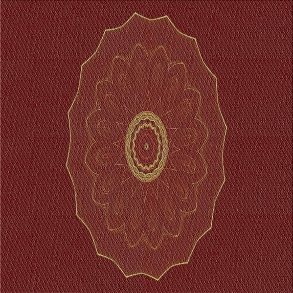 Ahgly Company Machine Washable Indoor Square Transitional Grapefruit Red Area Rugs, 3' Square