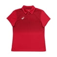 thumbnail image 1 of ASICS Womens Hex Polo Shirt, Red, Medium, 1 of 1