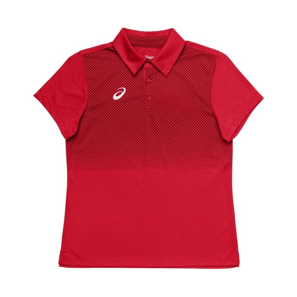 ASICS Womens Hex Polo Shirt, red, L
