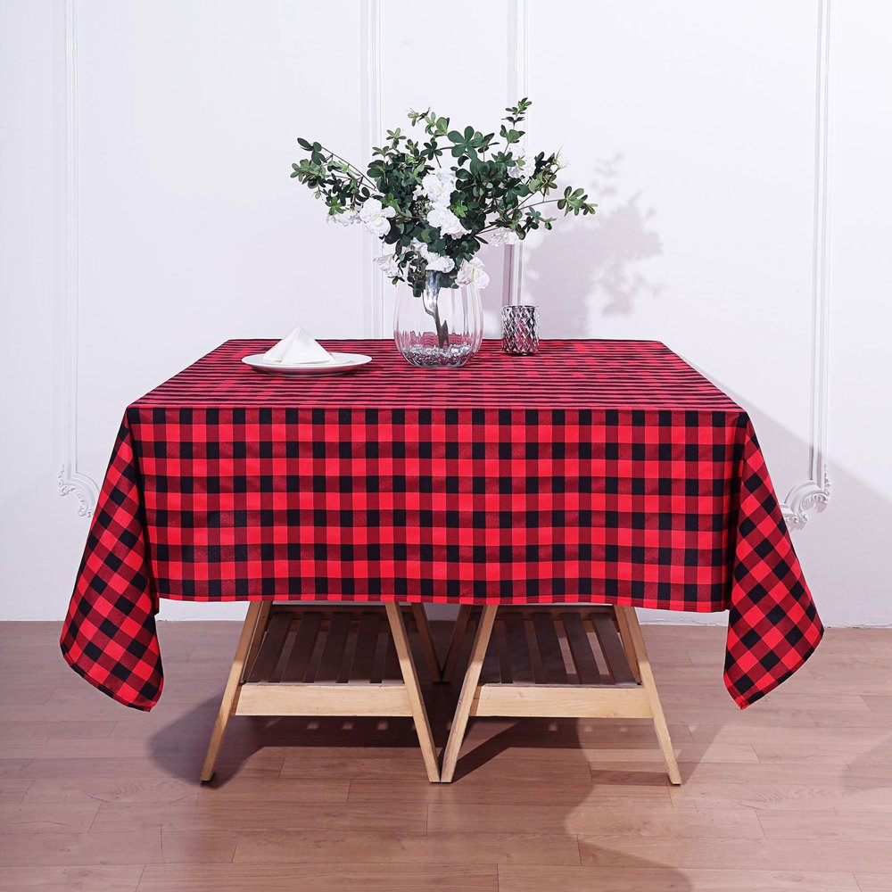Efavormart 54"x54" Square Buffalo Plaid Tablecloth Checkered Gingham