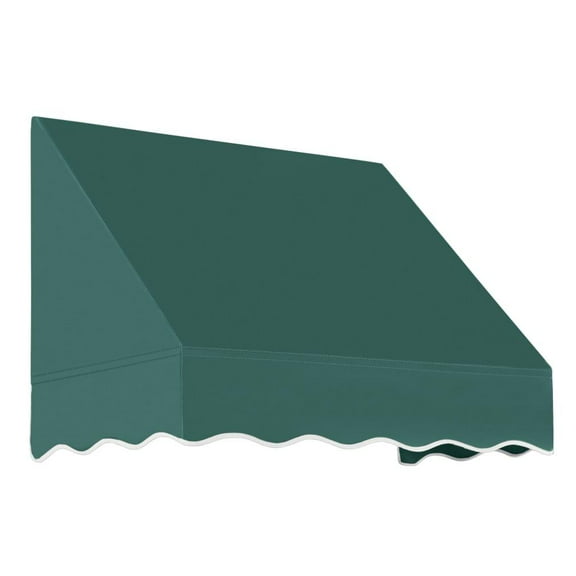 Awntech 3.375 ft San Francisco Fixed Awning Acrylic Fabric, Forest