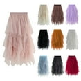 thumbnail image 2 of Yokua Women Elastic Waist Skirt Solid Color Tulle Skirt Female Mesh Layered Skirt Ins, 2 of 21