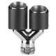 thumbnail image 1 of Punta de escape de garganta trasera de fibra de carbono mate, accesorio Universal para coche con salida doble en forma de Y, 1 of 14