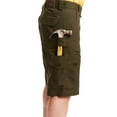 thumbnail image 5 of Men's Smith's Workwear 11-inch Relaxed-Fit Stretch Duck Canvas Cargo Shorts Color: Black Olive Size: 34, 5 of 5