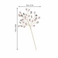 thumbnail image 2 of Crystal Beaded Floral Pick, Teardrop Rhinestone Sprig with Golden Stem, Faux Gem Branch for Christmas Wreath, Garland, Wedding Bouquet & Home DIY Floral Craft Decoration, 2 of 4