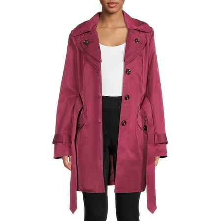 Customer Favorite London Fog Women S Single Ted Belted Trench Coat Accuweather Single Ted Belted Trench Coat, London Fog Women S Long Trench Coat