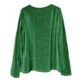 thumbnail image 5 of XDZJLR Womens Sparkly Sequin Tops Casual Loose Long Sleeve V Neck Elegant Glitter Shirts Blouses For Dressy Party Concert Disco S-Xxxxxl Green, 5 of 5