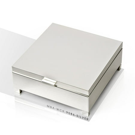 Contemporary Modern 18 Note Mirrored Polish Silver Music Jewelry Box HUGE DISCOUNT - Love is A Many Splendored Thing
