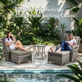 thumbnail image 4 of Bellefurn Outdoor Swivel Rocker Chairs Set of 2,Patio Wicker Swivel Glider Chairs Patio Rocking Chairs with Side Table Patio Furniture Set for Porch Deck Backyard Garden, 4 of 11