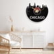 thumbnail image 2 of Reloj de pared retro con diseño de Chicago Skyline, disco de vinilo, 30 cm, 2 of 3