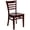Mahogany Wood Seat/Mahogany Wood Frame, variant on Emma + Oliver Ladder Back Cherry Wood Chair